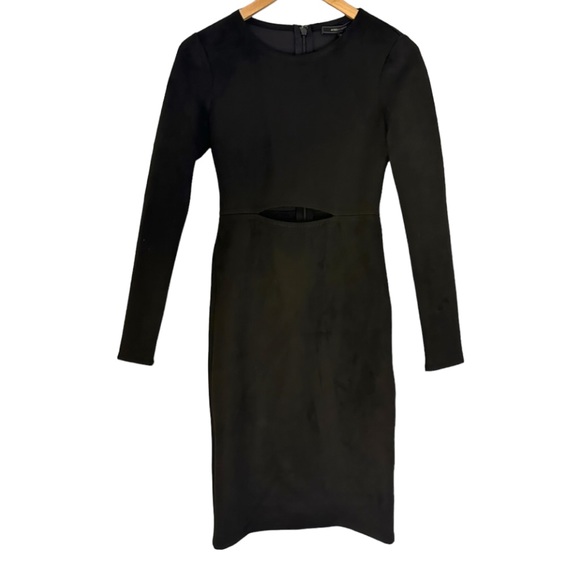 BCBGMAXAZRIA Whitley Dress in Black With Peek-A-Boo Front Cutout - Picture 11 of 13